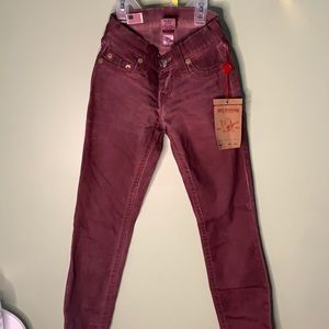 True religion burgundy jeans